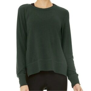 ALO Yoga Dark Green Long Sleeve Top
